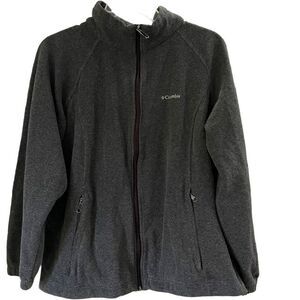 COLUMBIA Women’s Jacket Coat Outerwear Mountain Crest Full Zip Dark Grey Plus 1X
